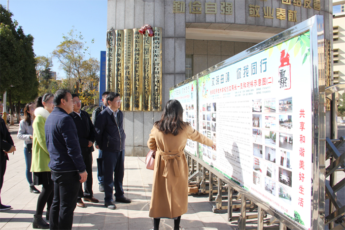 市教育局到我校开展创文测评迎检工作大检查