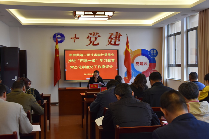 学校召开&ldquo;两学一做&rdquo;学习教育常态化制度化工作座谈会暨&ldquo;基层党建提升年&rdquo;安排部署会